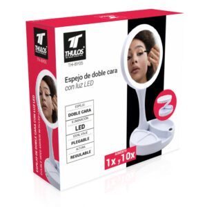ESPEJO DOBLE CARA 1x/10x CON LUCES LED
