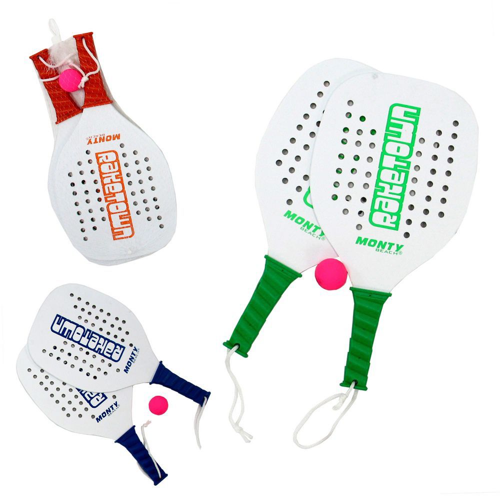 RED2 PALAS+PELOTA AGUJ 0.7 2S 3/C RED 2 PALAS MADERA +PELOTA 21X39X0.7 CM C/AGUJEROS MODELO RACKETOWN 3 COL SURT
