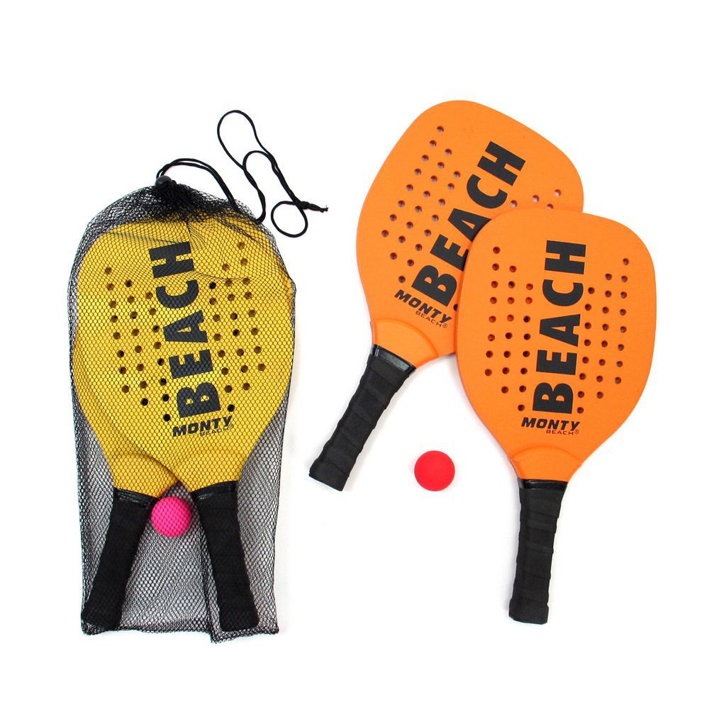 RED2 PALAS+PELOTA SPORT 0.8 2/C RED 2 PALAS MADERA + PELOTA 40X20X0.8 CM MANGO EVA RED NYLON NEGRA