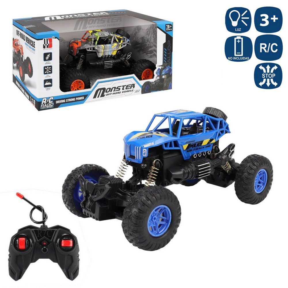 R/C 7 F. PICK UP DECORADO 2/C 23,50 X 13 X 12,50 CM CON LUZ. FUNCIONA CON PILAS. COCHE 4XAA ( NO INCLUDIAS) MANDO 2XAA ( NO INCLUIDAS) -CAJA VENTANA 30X14X15 CM