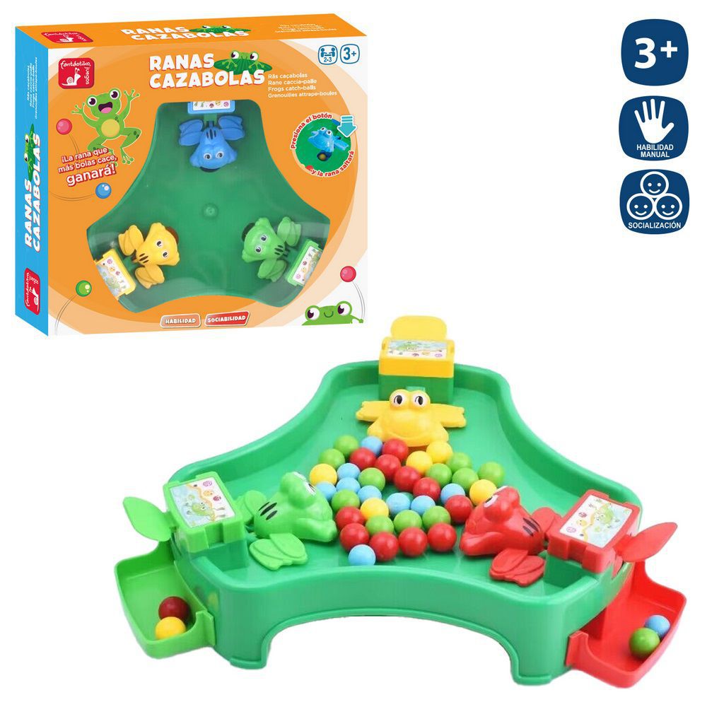 JUEGO CAZABOLAS 3 JUGADORES CAJA VENTANA 33X15 CM