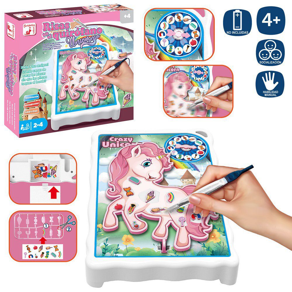 JUEGO DOCTOR PONI ELÉCTRICO 18 X 3,50 X 25 CM VIBRA CUANDO NO OPERAS BIEN -FUNCIONA CON PILAS 3XAAA NO INCLUIDAS- CAJA IMPRESA 30X26 CM