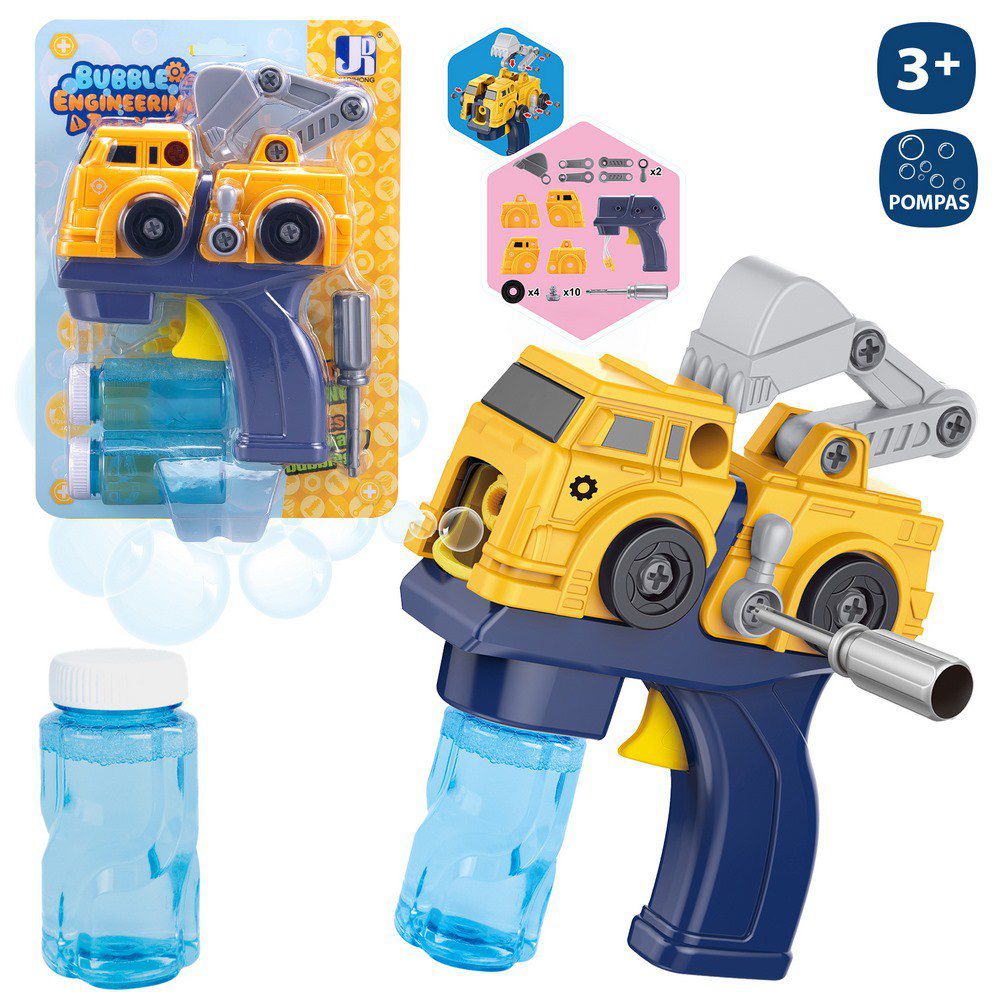 PISTOLA POMPAS FRICCIÓN 24 CM INCLUYE DOS RECAMBIOS -BLISTER 21X27 CM