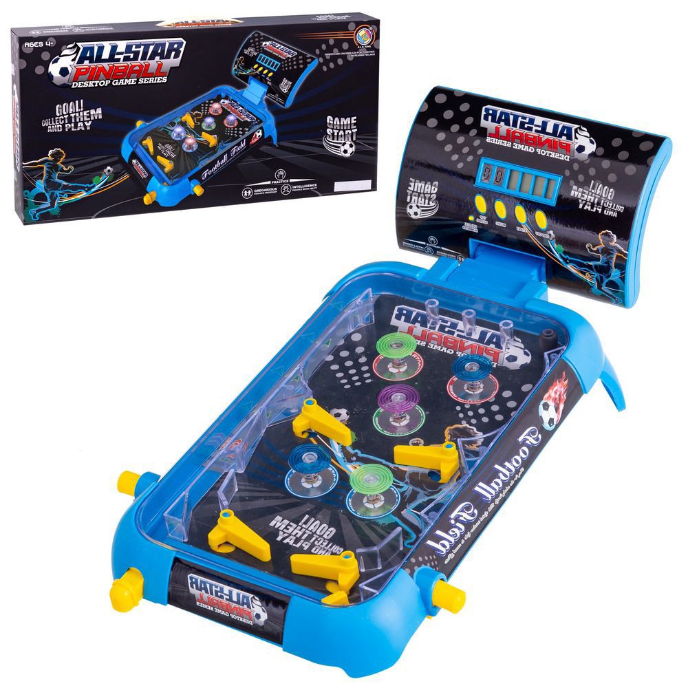 PIMBALL ELECTRÓNICO FÚTBOL 44 X 22 X 18 CM CAJA IMPRESA 53X26 CM.- PILAS 3XC/R14 (NO INCLUIDAS)