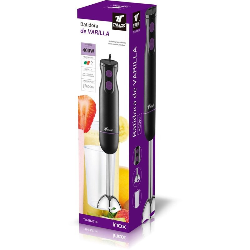 BATIDORA DE VARILLA, 400W, 2 VELOCIDADES MORADO