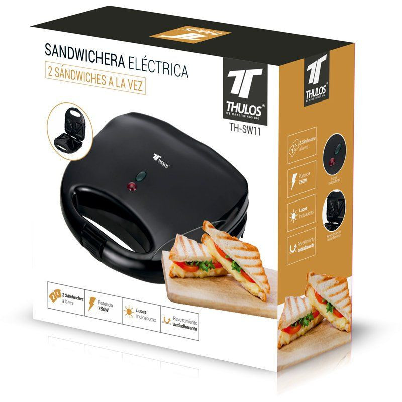 SANDWICHERA 2 CAVIDADES NEGRO