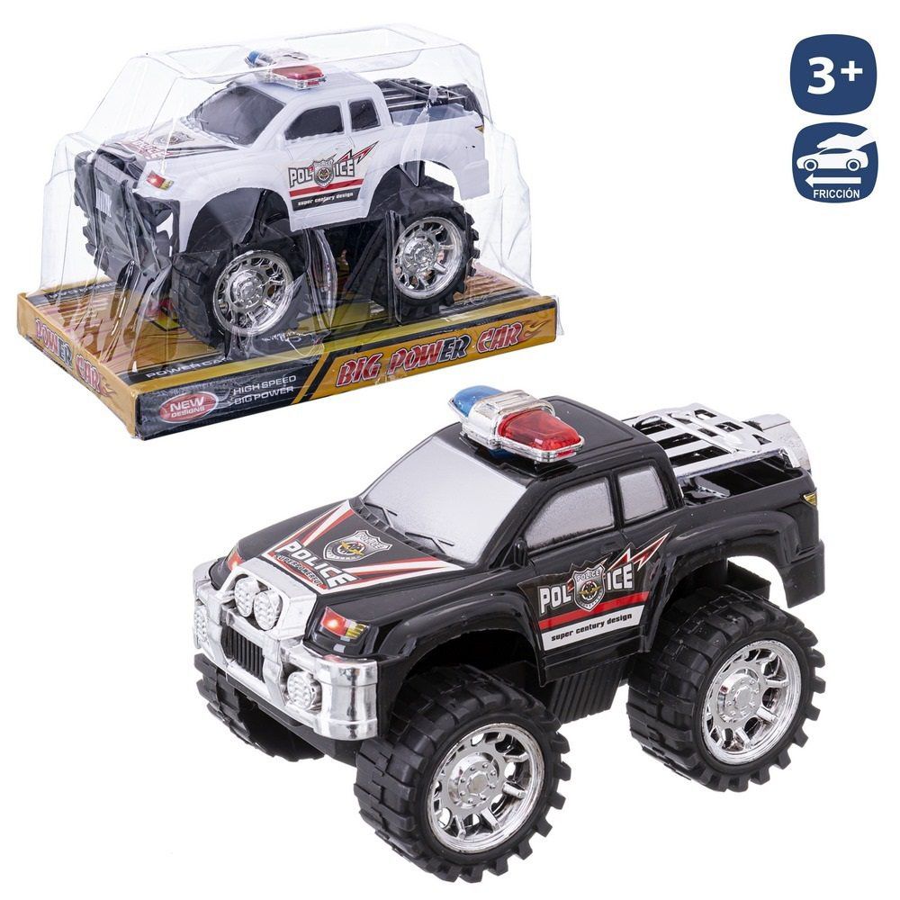 COCHE FRICCIÓN PICK UP BURBUJA PACK 2/C 15 X 10 CM PICK UP POLICÍA. PRESENTADO EN BURBUJA 18X12 CM
