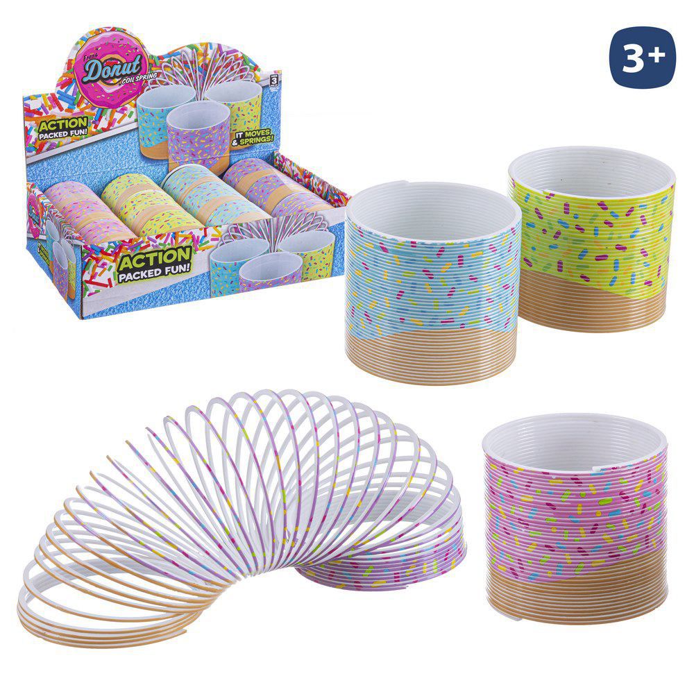 MUELLE DONUT 4/C 8 X 7 CM HANGTAG. CAJA EXPOSITORA 12 UDS.