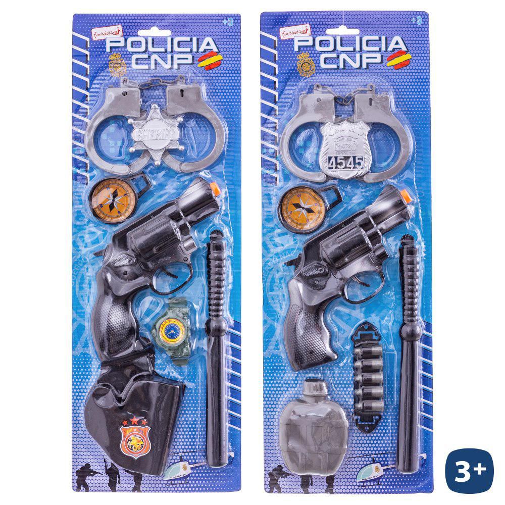 S/7 CONJUNTO POLICÍA 19 CM CON ACCESORIOS. BLISTER17X50.