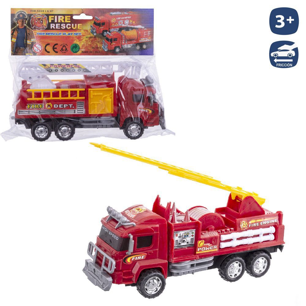 CAMIÓN BOMBEROS FRICCIÓN 2/M 23 CM BOLSA CON PESTAÑA 21X18 CM.