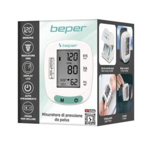 Tensiómetro de muñeca BEPER 40.121 120 Memorias, Alimentación 2 Pilas AAA