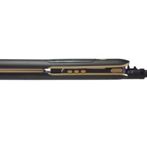 Plancha de Pelo con Vapor BEPER 40.452 Color Negro y Dorado, Cerámica