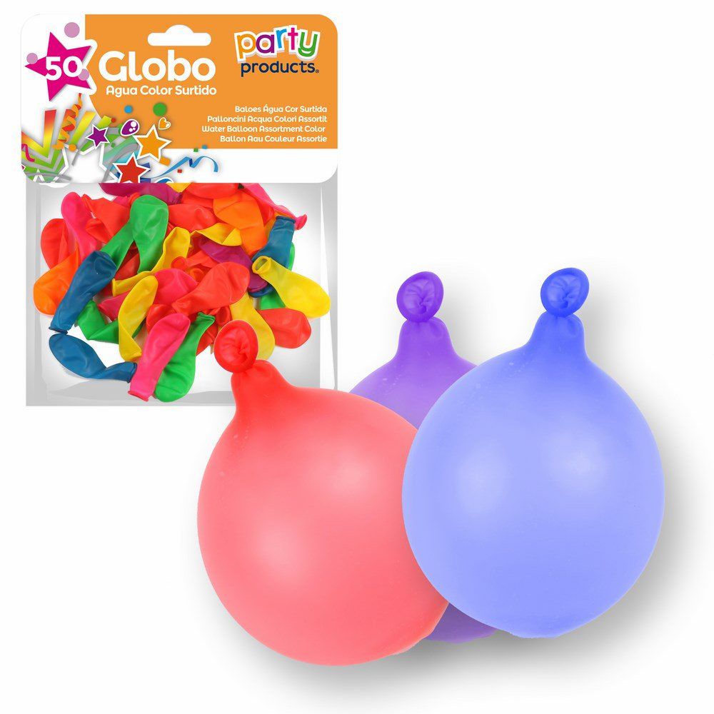 S/50 GLOBO AGUA COLOR SURTIDO 8 CM