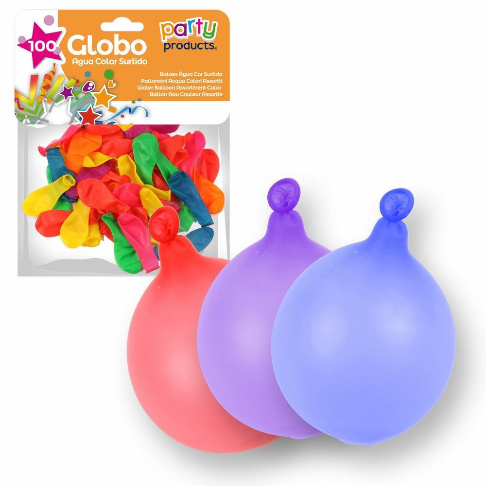 S/100 GLOBO AGUA SURTIDO + FACIL RELLENO