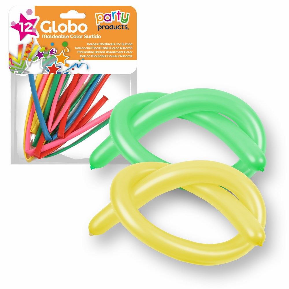 S/12 GLOBO MOLDEABLE COLOR SURT. 100 CM S/12 GLOBO MOLDEABLE COLOR SURTIDO
