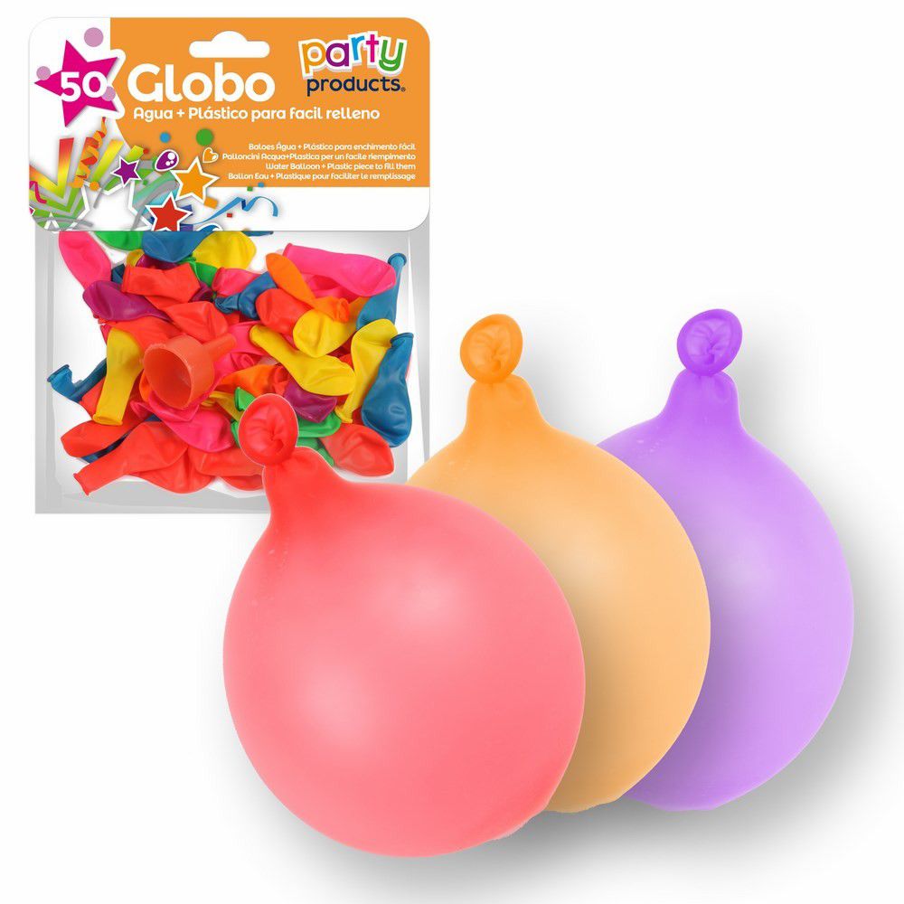 S/50 GLOBO AGUA+PLASTICO FACIL RELLENO