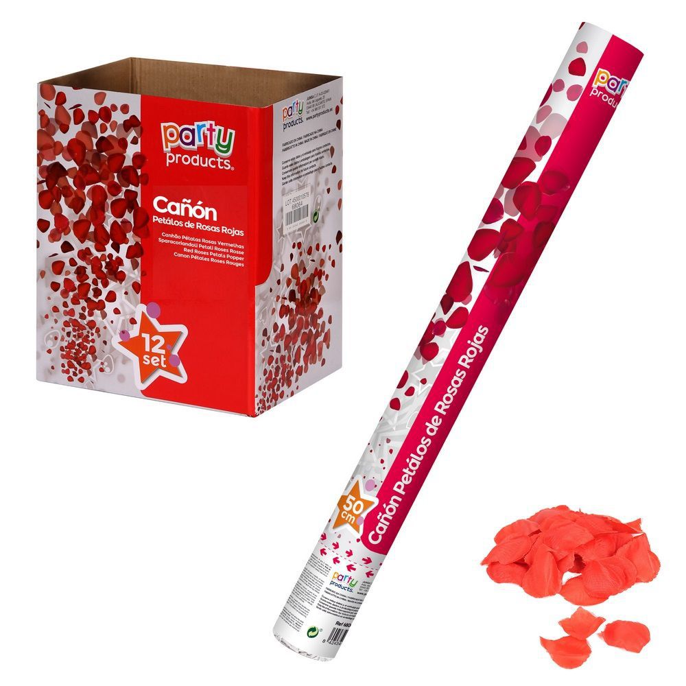 CAÑÓN PÉTALOS ROSAS ROJAS 50 CM CAÑÓN PÉTALOS ROSAS ROJAS 50 CM