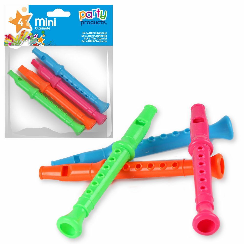 S/4 MINI CLARINETE S/4 MINI CLARINETE COLORES SURTIDOS: AZUL, NARANJA, VERDE, ROSA Y AMARILLO.
