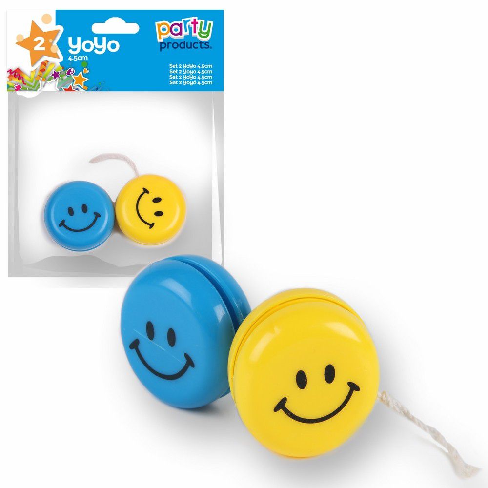 S/2 YOYÓ 4,5 CM S/2 YOYÓ 4,5 CM COLORES SURTIDOS: AZUL, AMARILLO, ROSA, NARANJA Y VERDE.