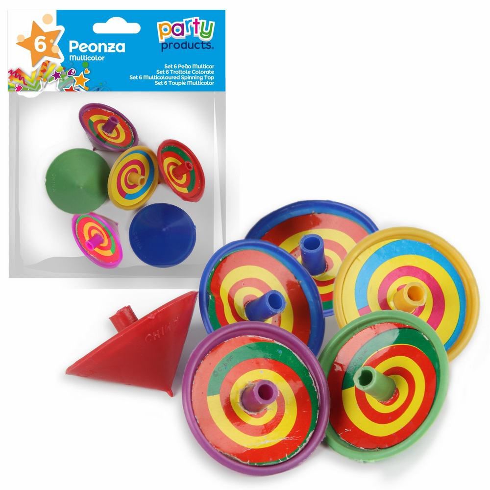 S/6 PEONZA MULTICOLOR S/6 PEONZA MULTICOLOR COLORES SURTIDOS: AMARILLO, AZUL, VERDE, MORADO, NARANJA Y ROSA.