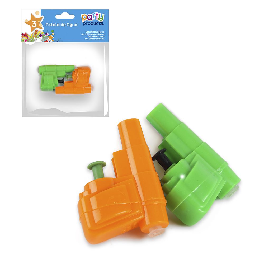 S/2 PISTOLA DE AGUA S/2 PISTOLA DE AGUA COLORES SURTIDOS: AZUL, NARANJA, VERDE, ROSA Y LILA.