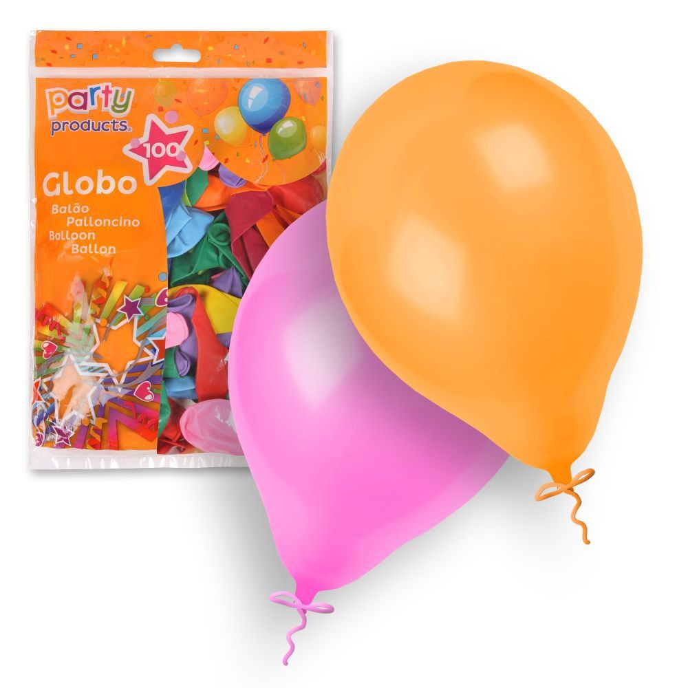 S/100 GLOBO FLUORESCENTE COLOR SURT. 8CM .