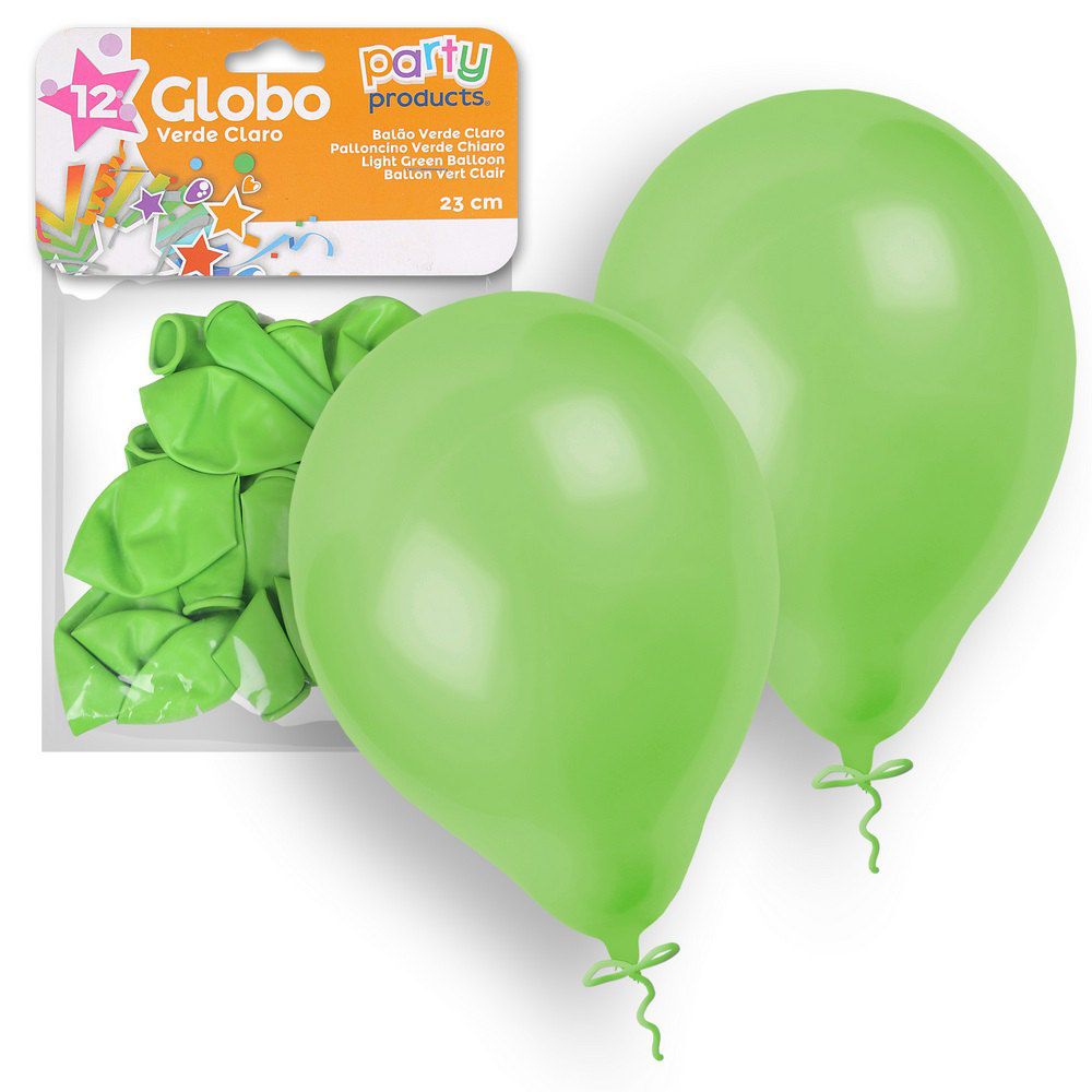 S/12 GLOBO VERDE CLARO 23 CM