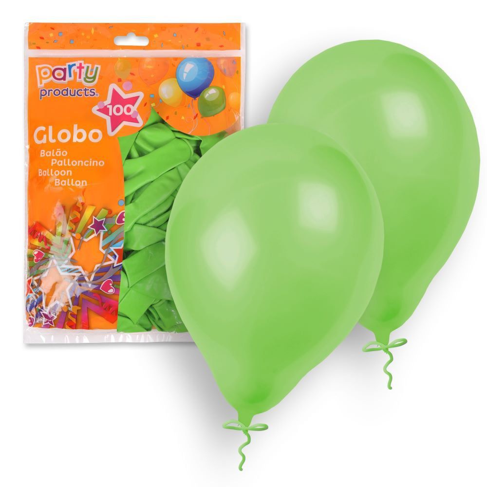 S/100 GLOBO VERDE 23 CM