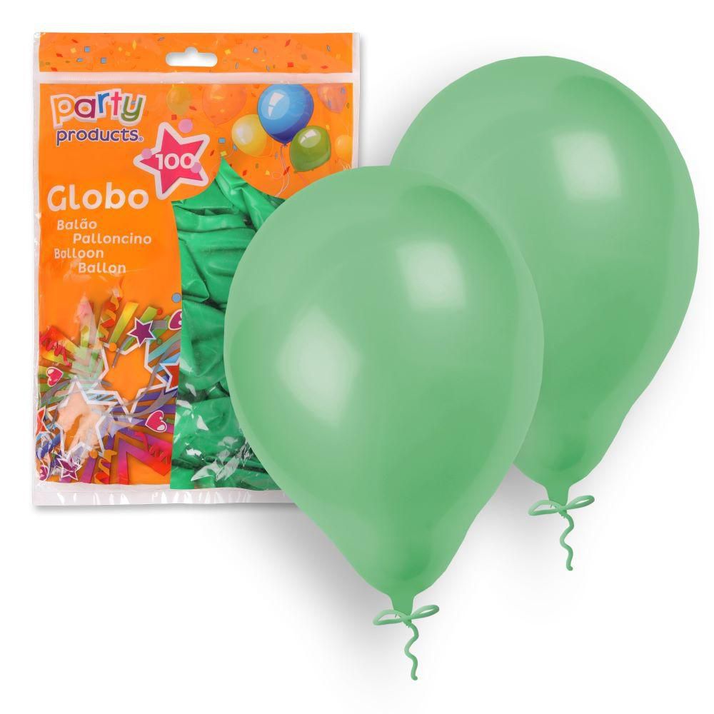 S/100 GLOBO VERDE OSCURO 23 CM