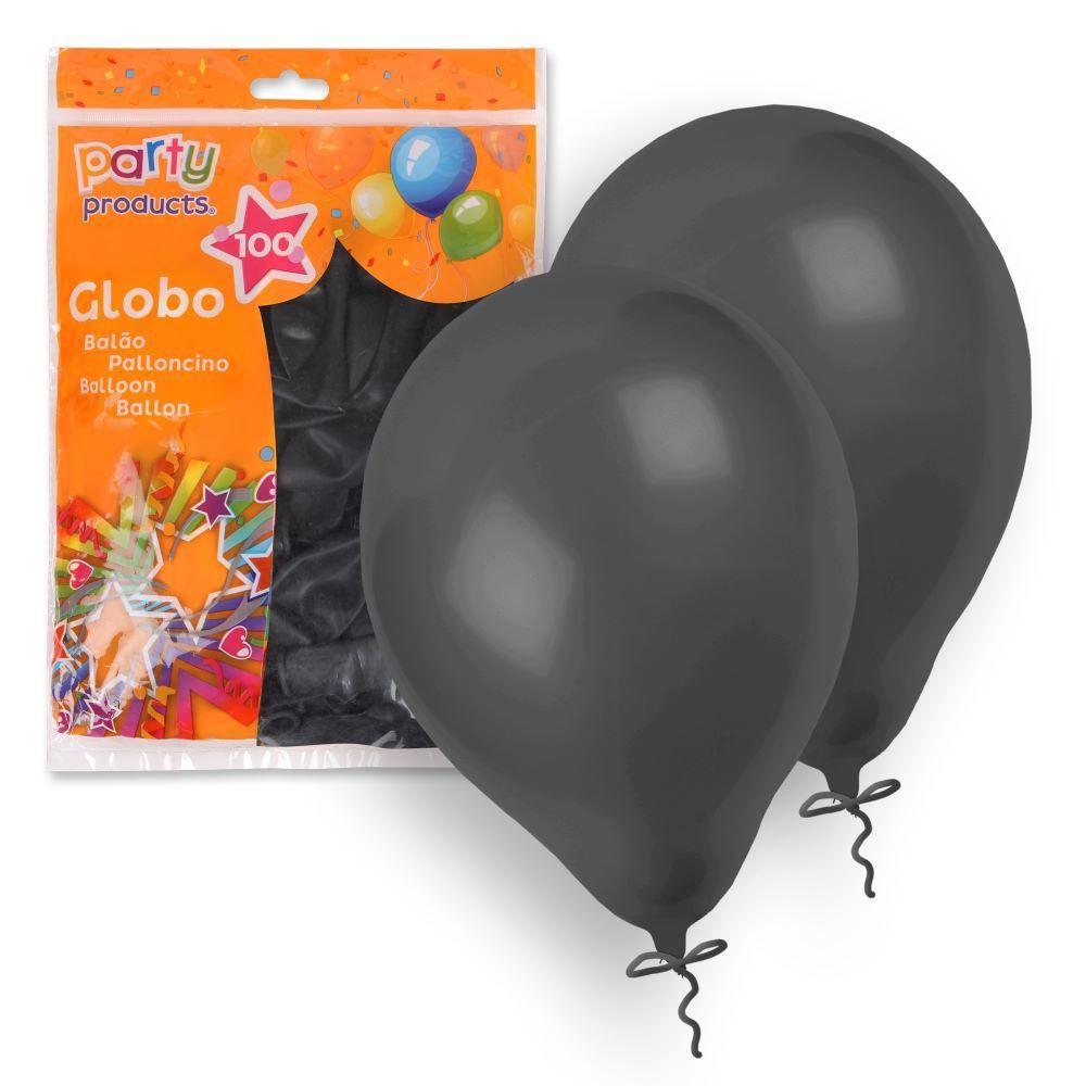 S/100 GLOBO NEGRO 23 CM