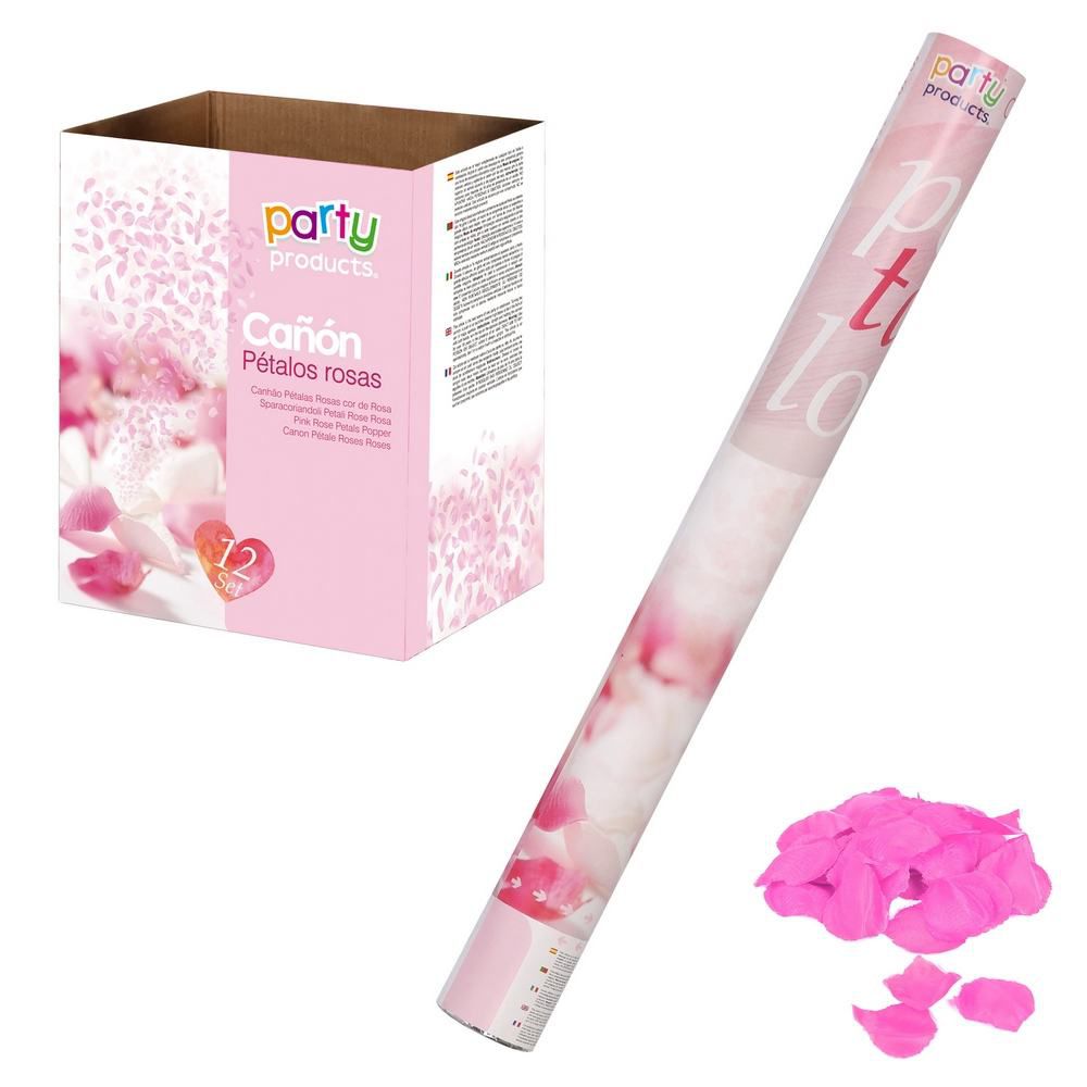 CAÑÓN PÉTALOS ROSAS ROSAS 50 CM CAÑÓN PÉTALOS ROSAS ROSAS 50 CM