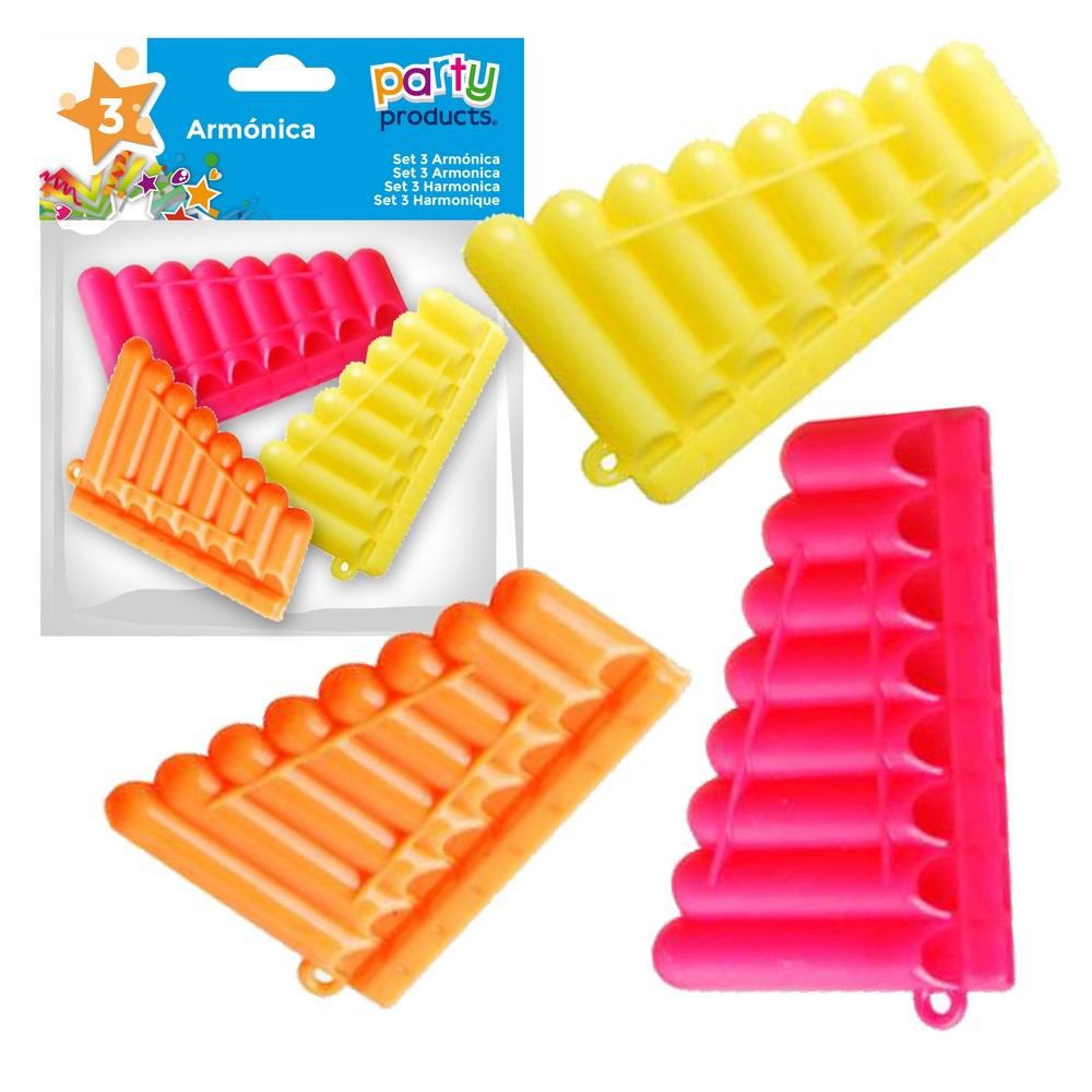 S/3 ARMÓNICA S/3 ARMÓNICA SET DE TRES ARMÓNICAS DE PLÁTICO EN COLORES SURTIDOS