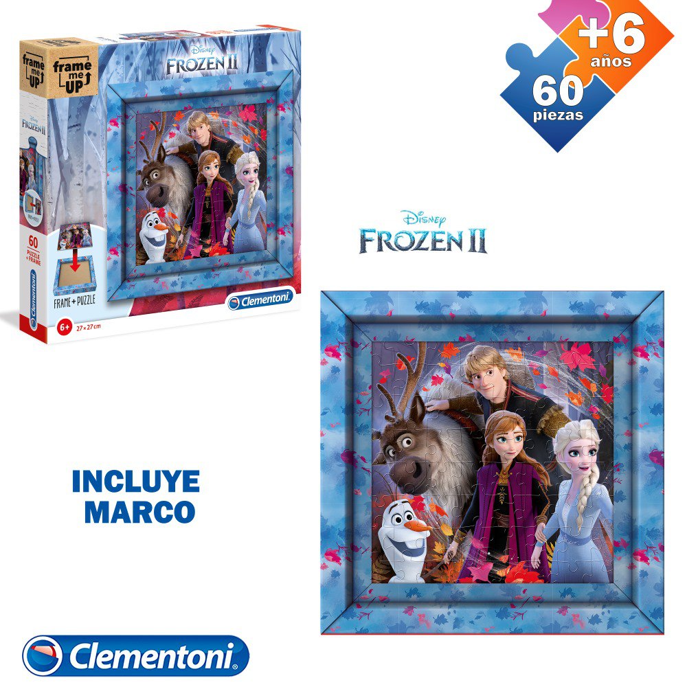 PUZZLE 60 PCS MARCO FROZEN II INCLUYE MARCO PARA EMARCAR PUZLE - CAJA IMPRESA