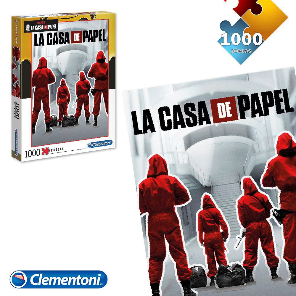 PUZZLE 1.000 PCS CASA DE PAPEL NETFLIX APTO + 6 AÑOS - CAJA IMPRESA