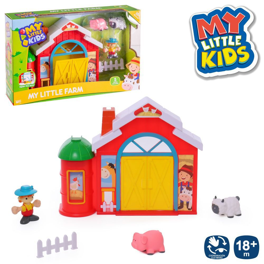 GRANJA ACTIVIDADES MY LITTLE KIDS 34 X 9 X 31 CM APTO NIÑOS + 18 MESES, INCLUYE1 FIGURA, 2 ANIMALES Y ACCESORIOS - CAJ VENTANA 34X9X31 CM