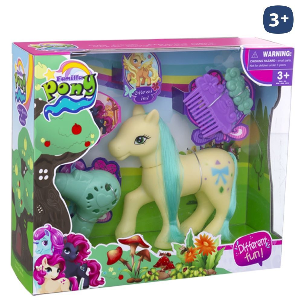 PONI CON ACCESORIOS 3/C 14 CM CAJA VENTANA 23X7.5X20 CM