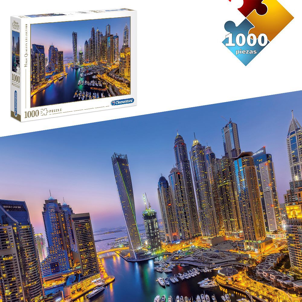 PUZZLE 1.000 PCS DUBAI APTO + 6 AÑOS - CAJA IMPRESA