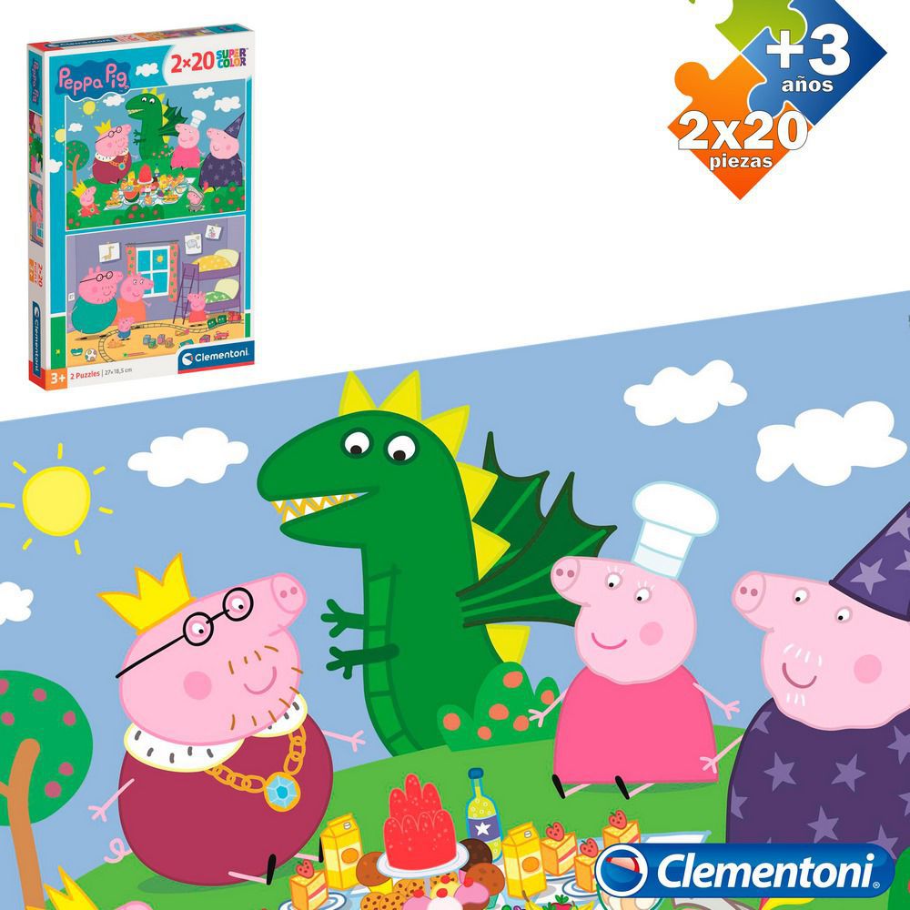 S/2 PUZZLE 2X20 PCS PEPPA PIG APTO + 3 AÑOS - CAJA IMPRESA