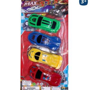 S/4 COCHE SPORT FRICCIÓN 9,50 CM BLISTER 15X31 CM