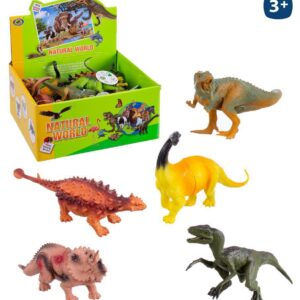 DINOSAURIO PVC 8/M 15 CM CAJA EXPOSITORA 24 UDS