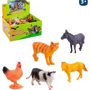 ANIMALES GRANJA PVC 8/M 13 CM CAJA EXPOSITORA 24 UDS