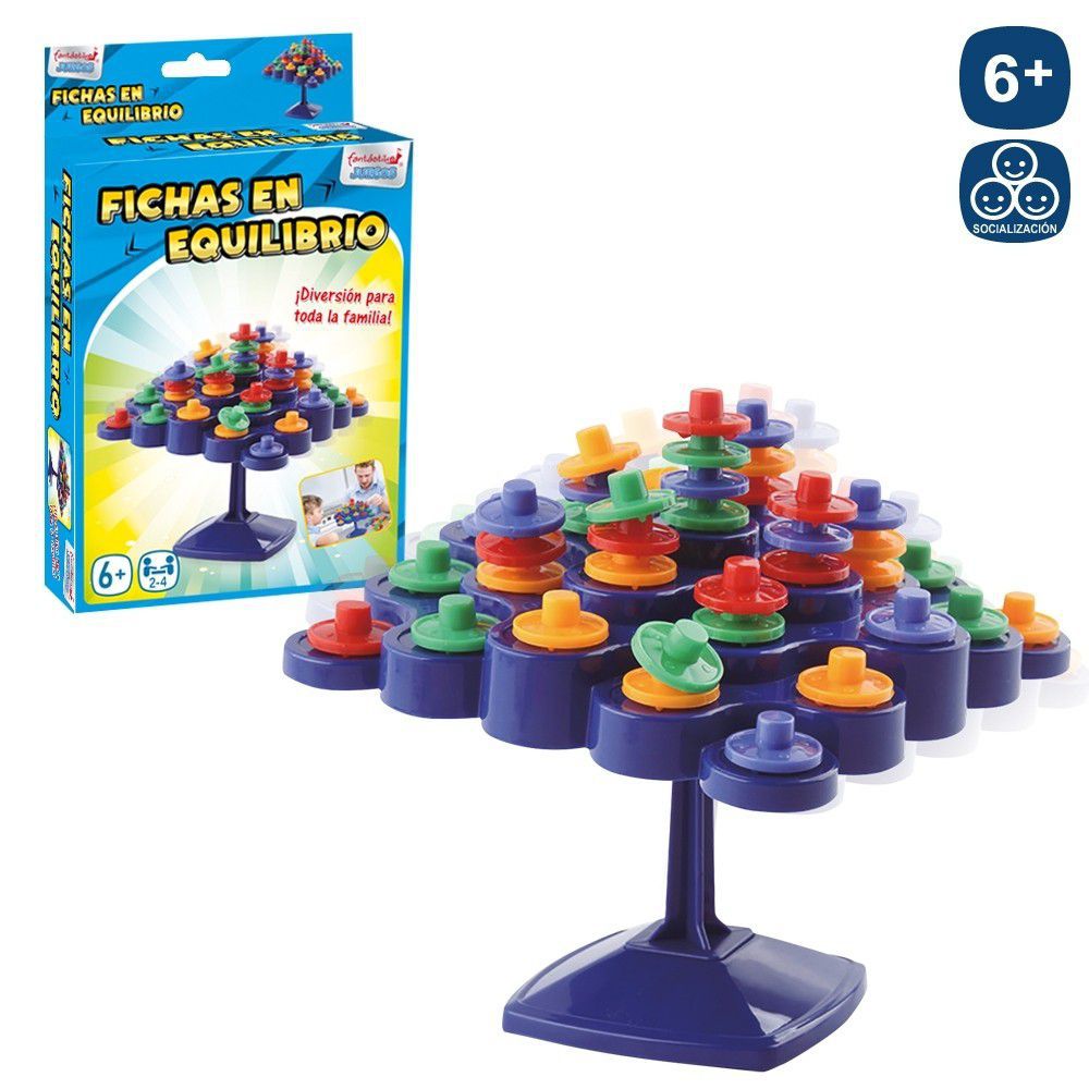 JUEGO FICHAS EQUILIBRIO CAJA IMPRESA 15,5 X 25 CM