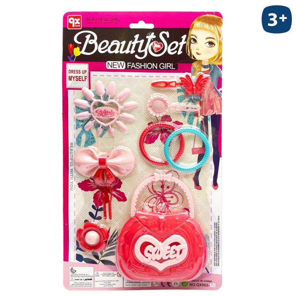 S/9 CONJUNTO BELLEZA BOLSO BLISTER 21X38 CM