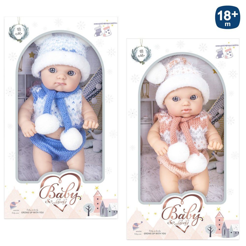 BEBÉ SO LOVELY 2/C 20 CM 100% VINILO -CAJA VENTANA 14X8X26 CM