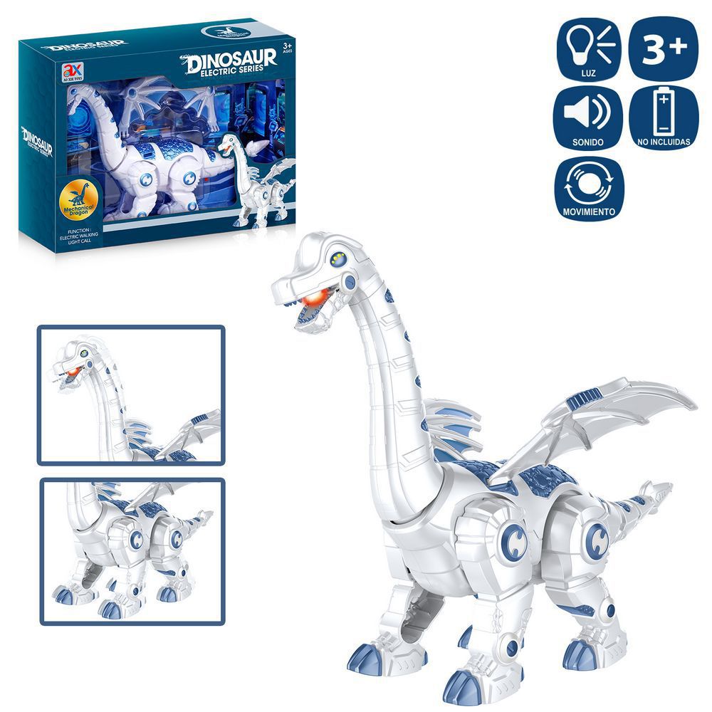 DINO. SPACE ANDA LUZ Y SONIDO 40 X 45 X 23 CM FUNCIONA CON PILAS2XAA NO INCLUIDAS - CAJA LITOGRAFIADA 32X10X23 CM