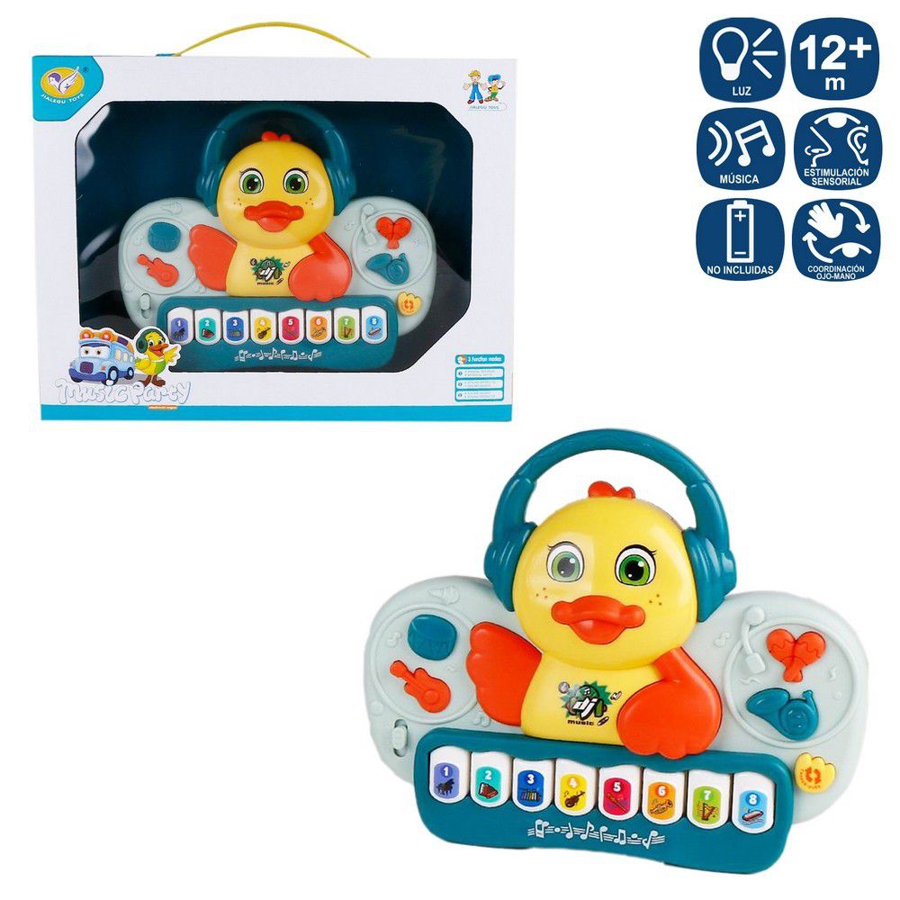 ÓRGANO POLLITO ACTIVIDADES 18,80 X 16,30 X 4,50 CM CON LUZ Y SONIDO- APTO NIÑOS + 12 MESES - FUNCIONA CON PILAS 3XAAA ( NO INCLUIDAS) CAJA VENTANA 28X6XX22 CM