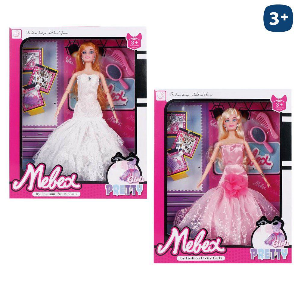 MUÑECA MANIQUÍ TRAJE FIESTA 2/M 29 CM CAJA VENTANA 26X6X33 CM