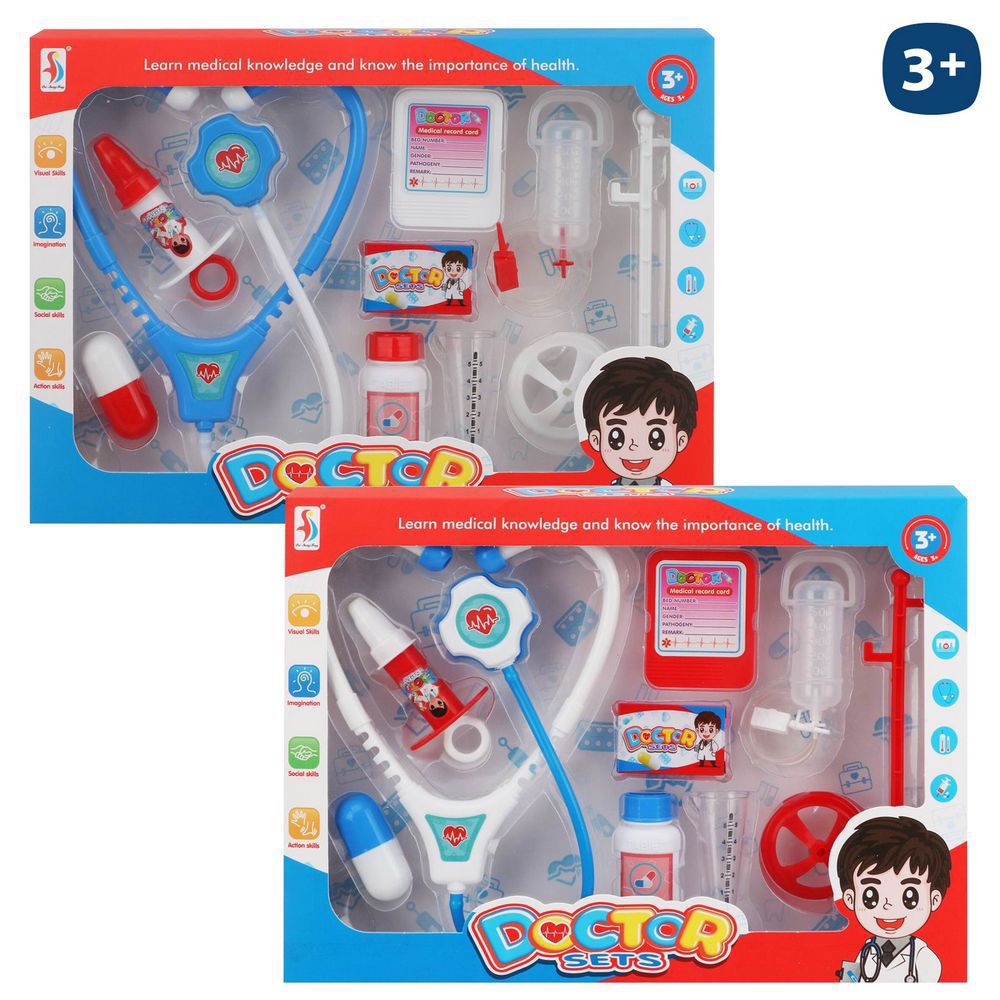 S/10 JUEGO DOCTOR CON ACCESORIOS 2/C 35 X 4 X 25 CM CAJA VENTANA 35X4X25 CM