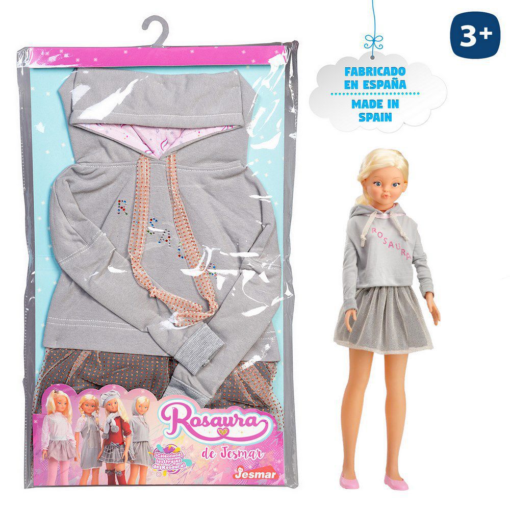 VESTIDO MUÑECA ROSAURA VESTIDO APTO MUÑECAS 105 CM- BOLSA CON PERCHA 32X52 CM