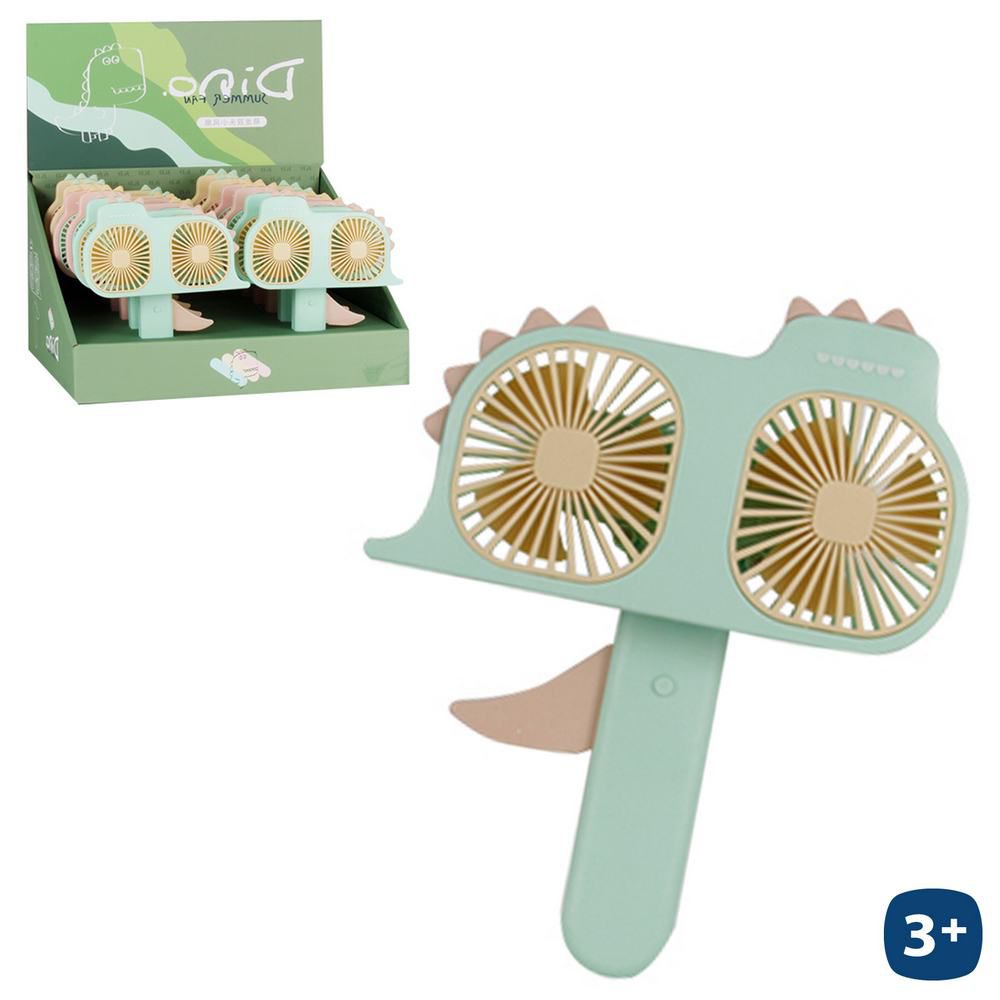 VENTILADOR DOBLE MANUAL DINO 3/C 16 X 5 X 20 CM CAJA ESXPOSTORA 12 UDS